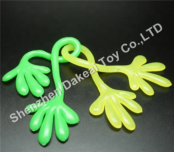 TPR Colorful Jelly Hand Palm Wall Sticky Toys Stretchy Sticky Hands Toys TPR Sticky Fingers