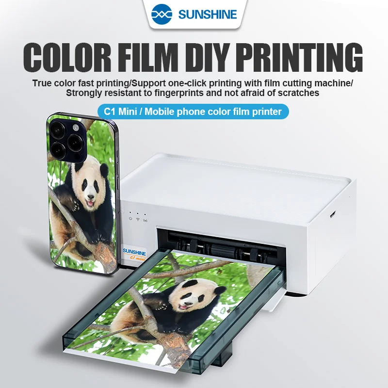 Yiyuan For Printing DIY Photo High-definition Back Cover Protective Printer MINI Colorful Phone DIY Film Printer