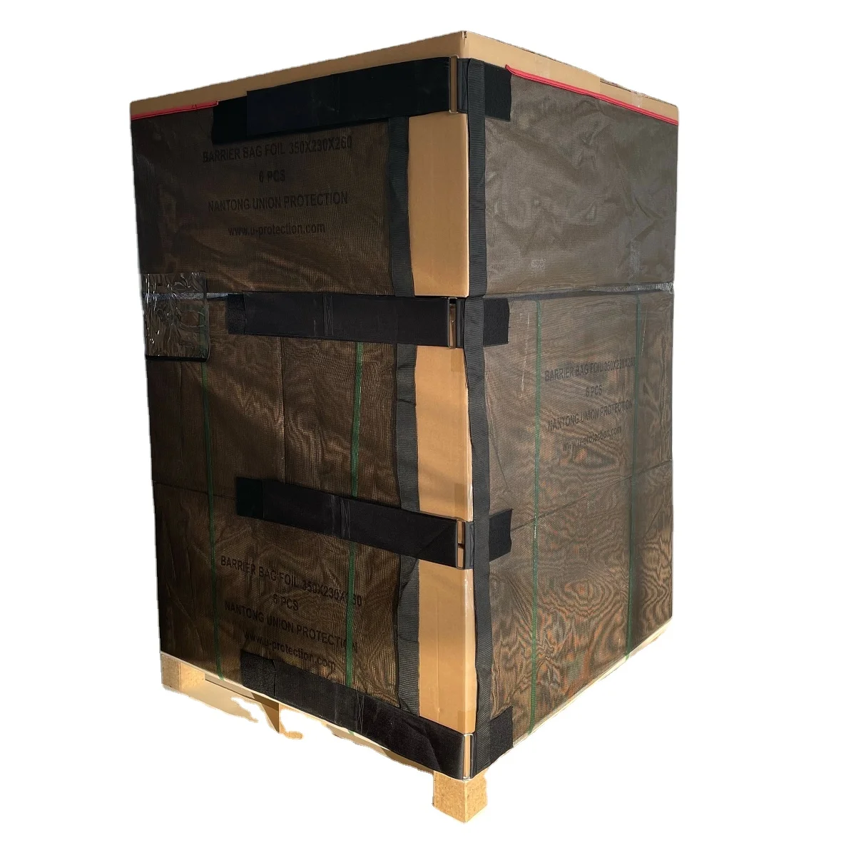Reusable stretch film alternative to shrink shipping packing pallet wrap cover