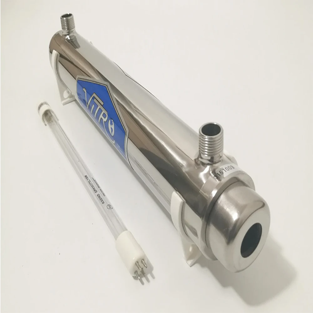 
14W stainless steel drinking water treatment uv sterilizer lamp water disinfection 
