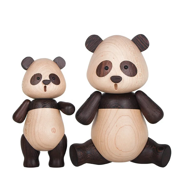 nordic wooden animal lovely panda toy gift christmas gift
