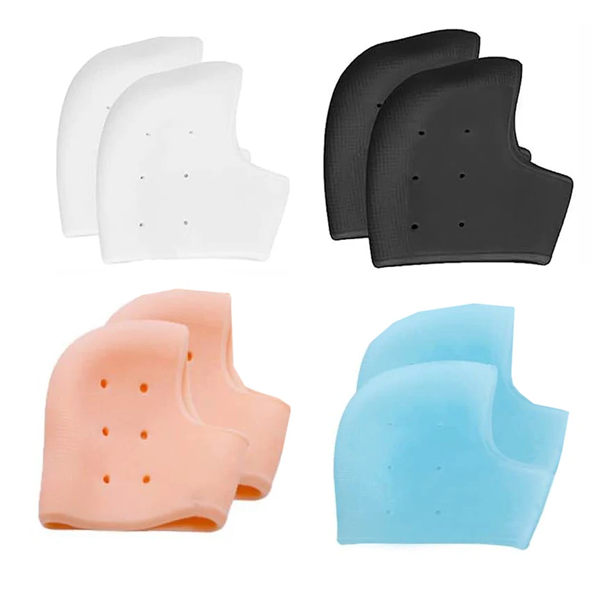 Silica Gel Heel Socks Silicone Gel Heel Sleeves Relieve Foot Cracked Pain Skin Care Protector Socks  HA00557