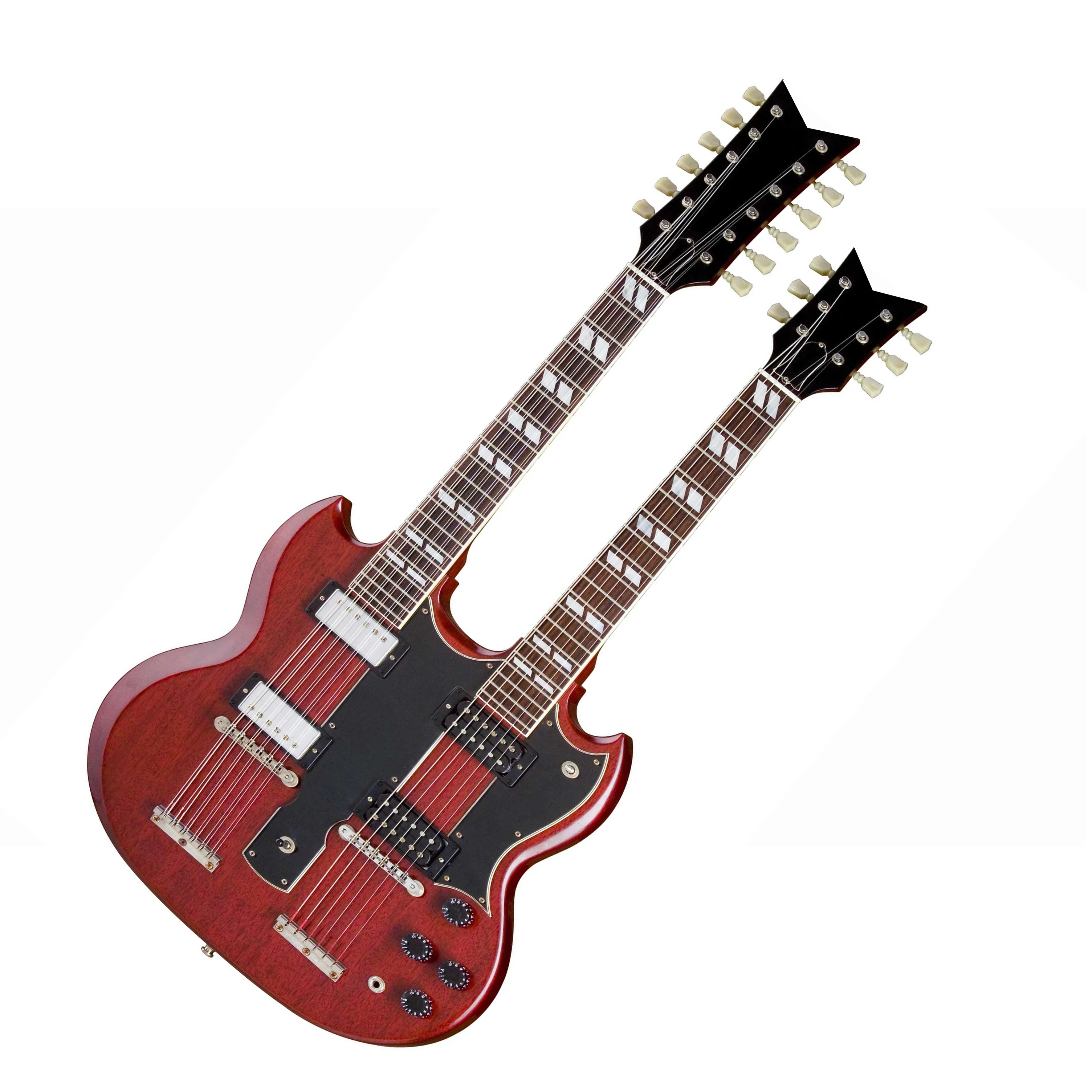 
 Оптовая продажа, гитары, музыкальные инструменты, болт на двойной горловине, электрическая гитара  