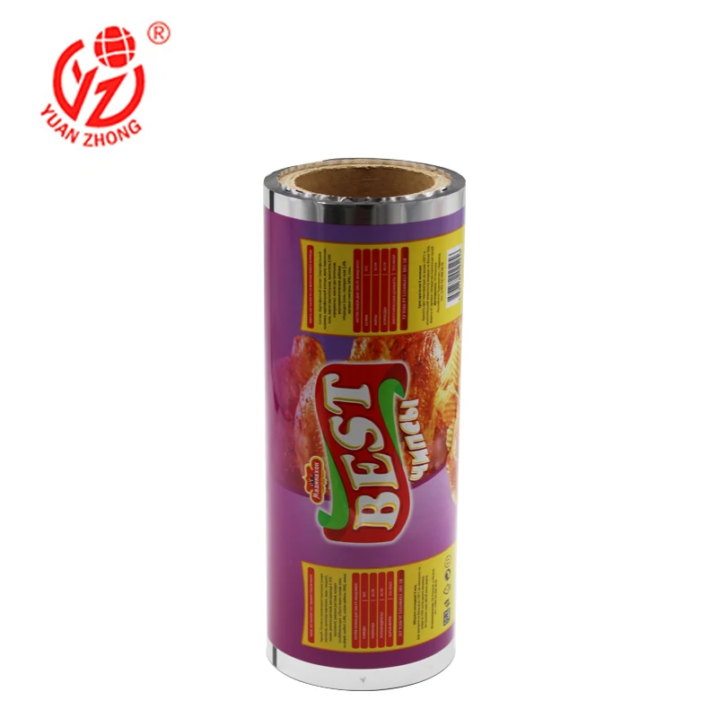 Custom Size Color Printed Food Packing Film Plastic Sachet Food Packaging Aluminum Foil Laminated Roll Film