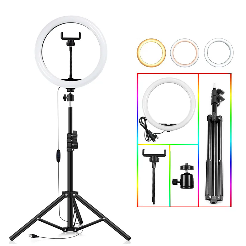  8 10 12 14 лет 18 дюймов стол фото кольцо света make up светящееся для rl-18 led ring light телефон мобильного