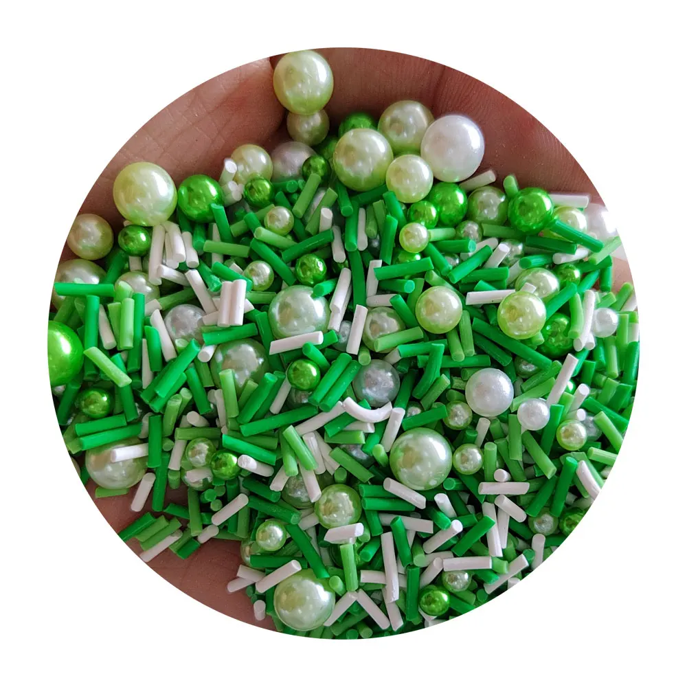 Красочные палочки конфеты полимерная глина брызги акриловые бусины смесь для рождественских украшений подвески