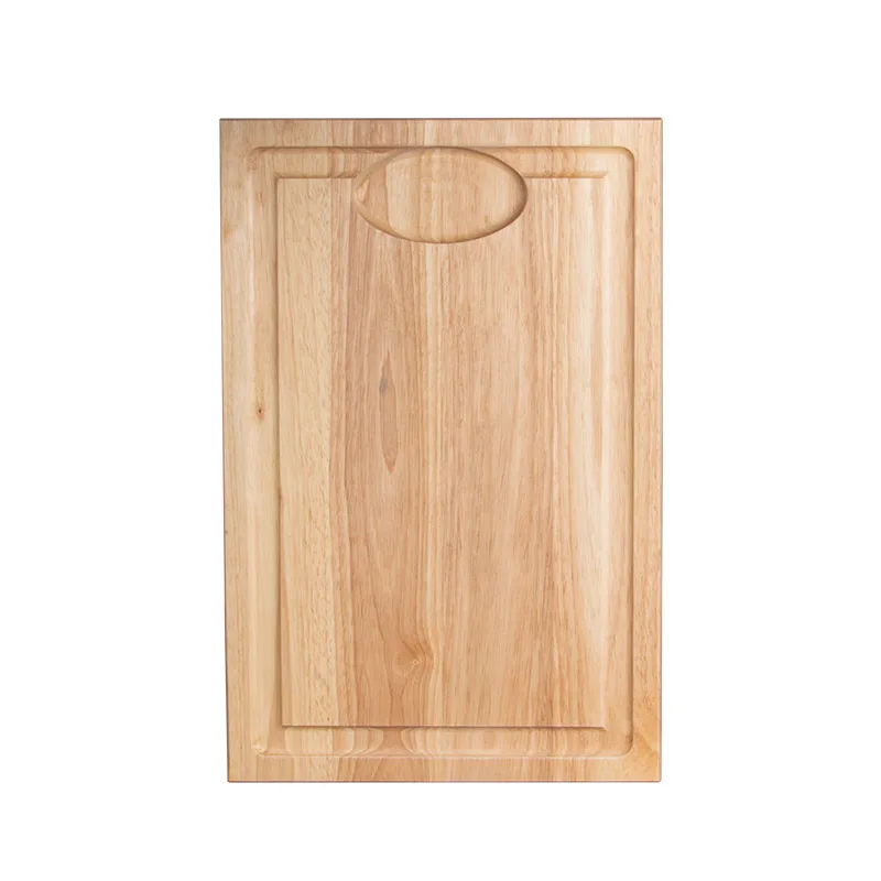 Custom Rubber Wood Chopping Block with Juice Groove Serving Boards Kitchen Slicing Food Vegetable Meat Wooded Cutting Board