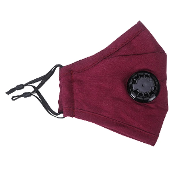 Одноцветная маска для вечеринок Сменный фильтр PM2.5 и теплая хлопковая с клапаном выдоха детей лица размер изображение