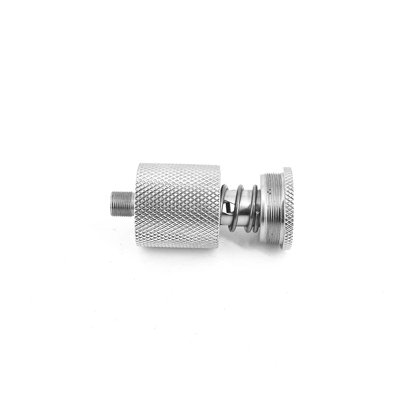 Stainless Steel External Recoil Booster / Disconnector Male to Female 1/2x28 Piston nielsen device for All Solvent Trap