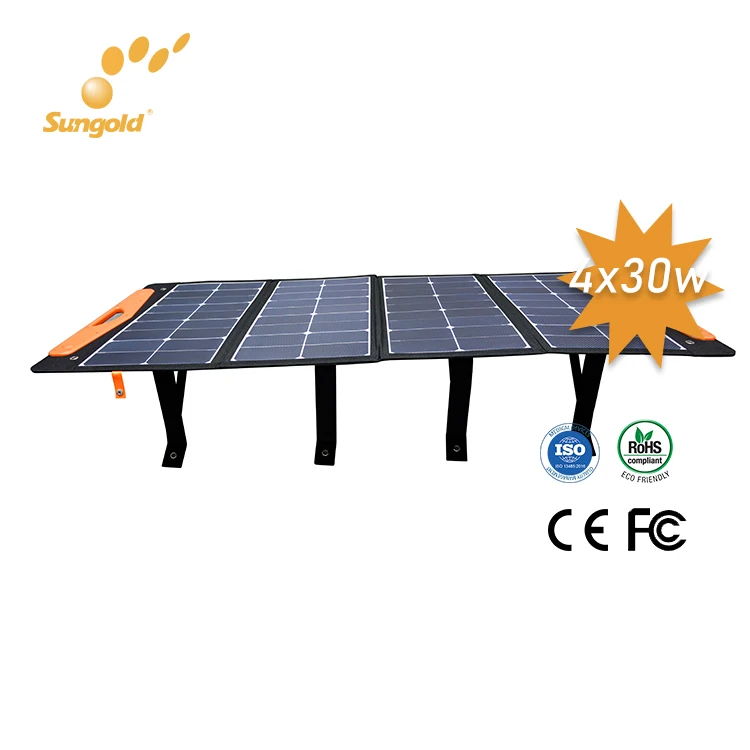 105W Sunpower Monocrystalline Foldable Solar Panel Portable Solar Charger With 10A Charge Controller For 12V Battery