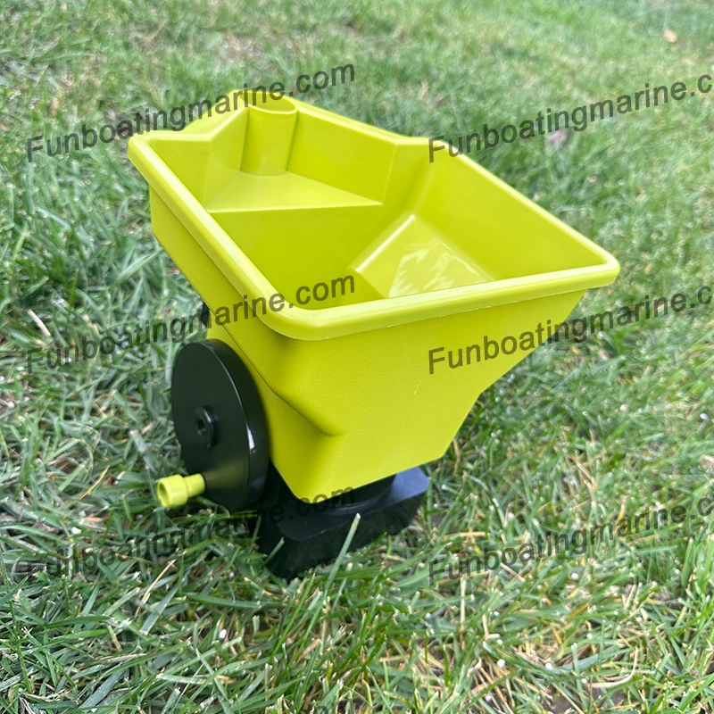 Hand-held spreader for fertilizer lawn lawn and fertilizer seed spreader