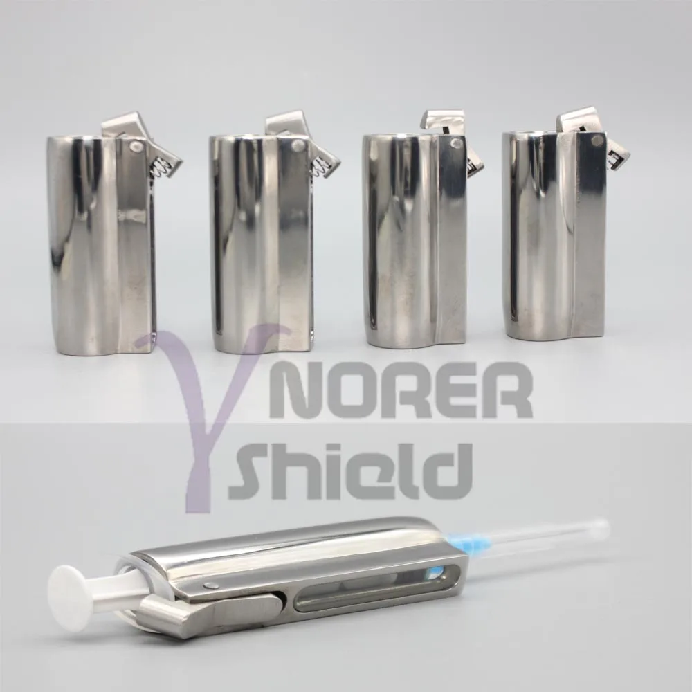 Шприц с быстроразъемным стеклом из вольфрама для ядерной медицины