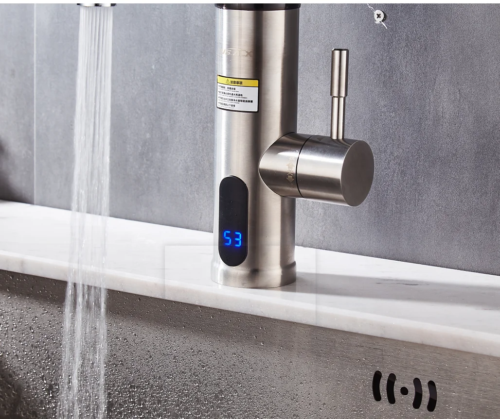 High Quality 304 stainless steel basin mixer tap instant water heating tap instant hot water tap electric water heater faucet