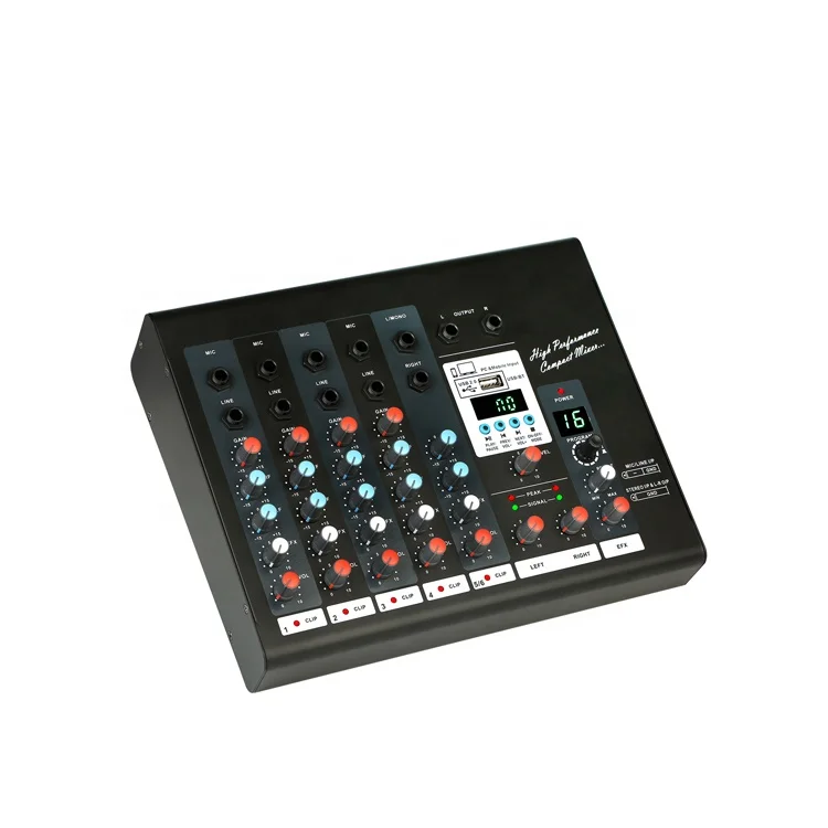 RIY-06U Studio Master Audio Mixer Console 6 Channel Audio Mixer