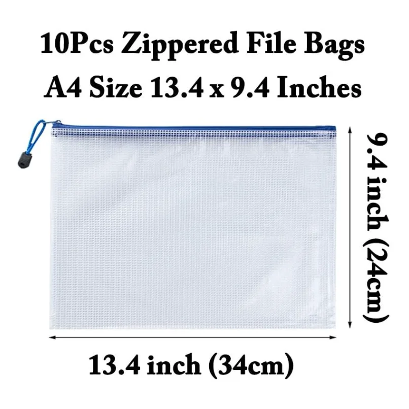 cheap Custom Poly Zip Lock Envelope File Folder A4 Pouch Factory Price Custom Plastic Document Bag