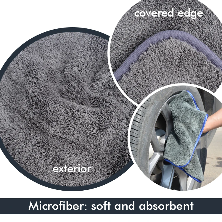 Hot sale Coral Fleece plush Towels High Absorptive Capacity polishing Super Sofa Car drying towel