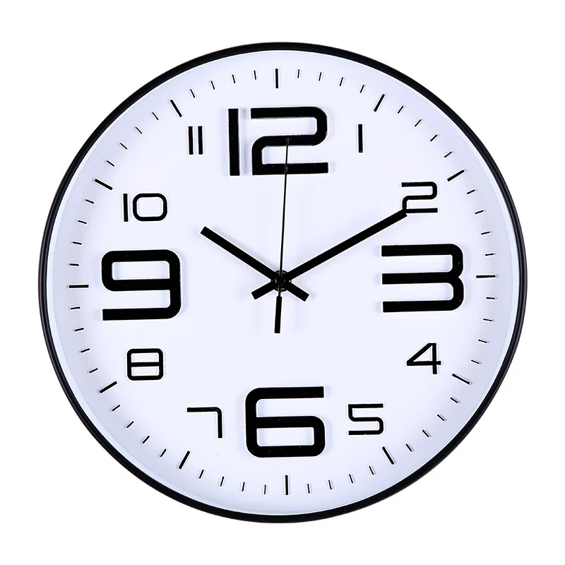 Infinity Time 12 Inch Cheap Price High Quality Wall Decor Quartz Plastic Wall Clock for home decor living room