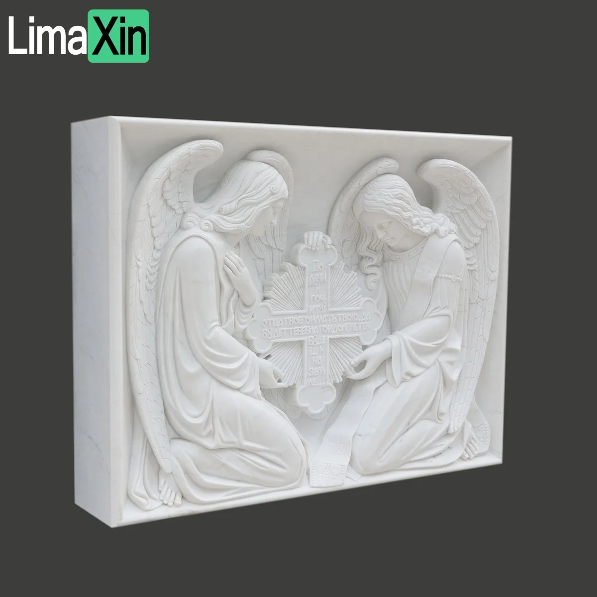 Factory direct supply angel headstone customized marble tombstone white marble child tombstones
