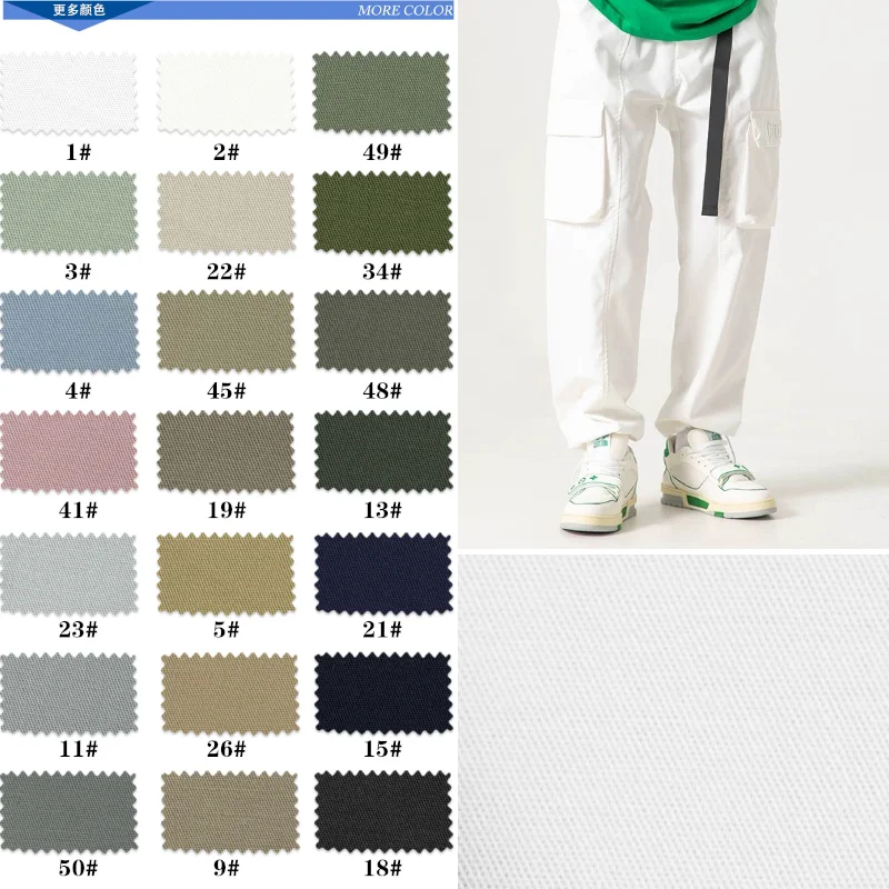 98% Cotton 2% Spandex Elastic Pants Fabric Cotton Spandex Fabric Woven Cotton Elastane Twill Fabric For Trousers