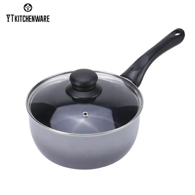 16CM Aluminium Heating Nonstick Cooking Milk Pot Quality Milk Pan With Lid