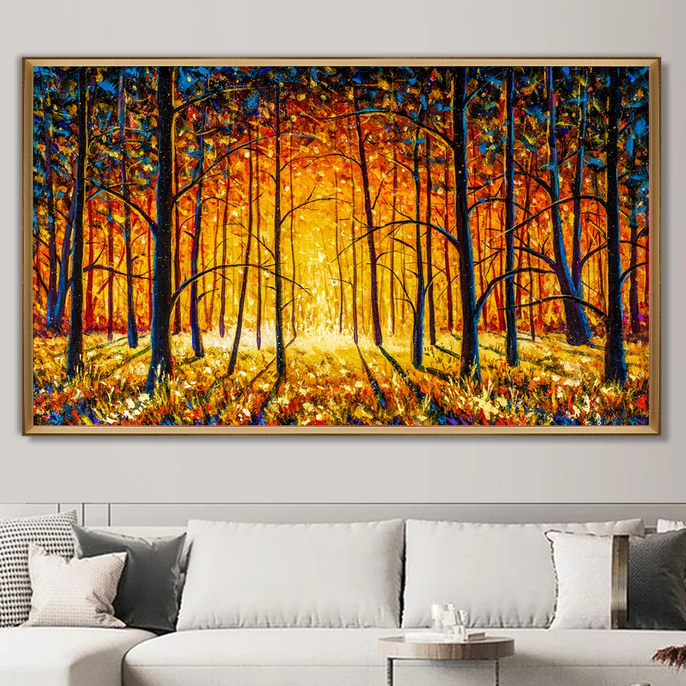 Amazon Top Sale Hand Painted  Wall Art Decor Acrylic 3d Tree Branches Abstract Modern Art Oil Painting On Canvas