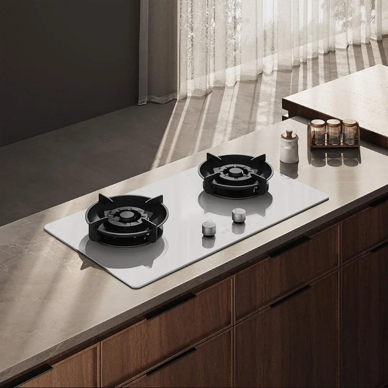 Xiaomi Mijia Smart Timer Gas Stove S2 White (Natural Gas) 5200W Fiery Flame Built-In Double Burner CN Version