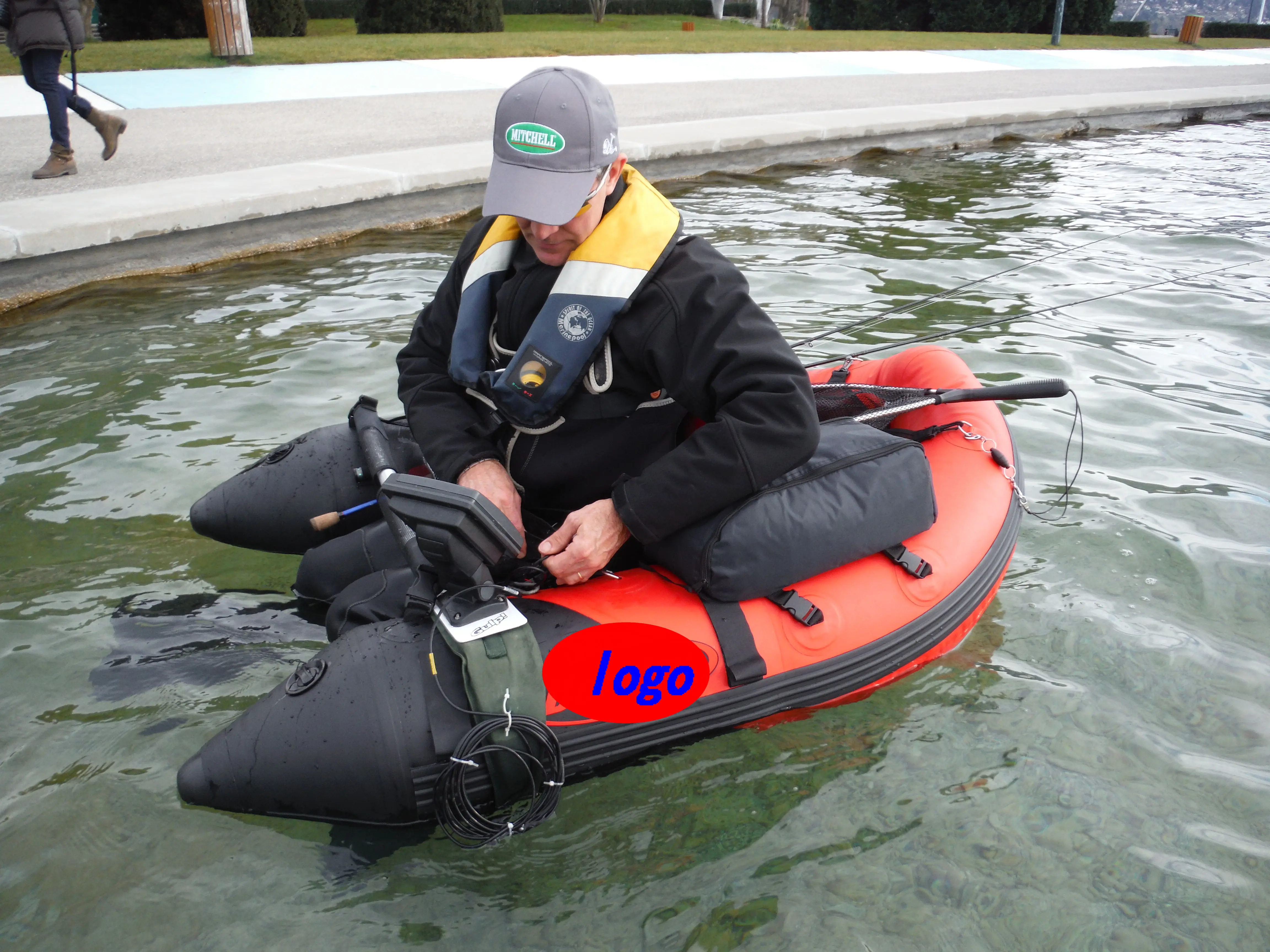 china inflatable fishing boat float tube belly boat 1 person inflatable fishing belly boat