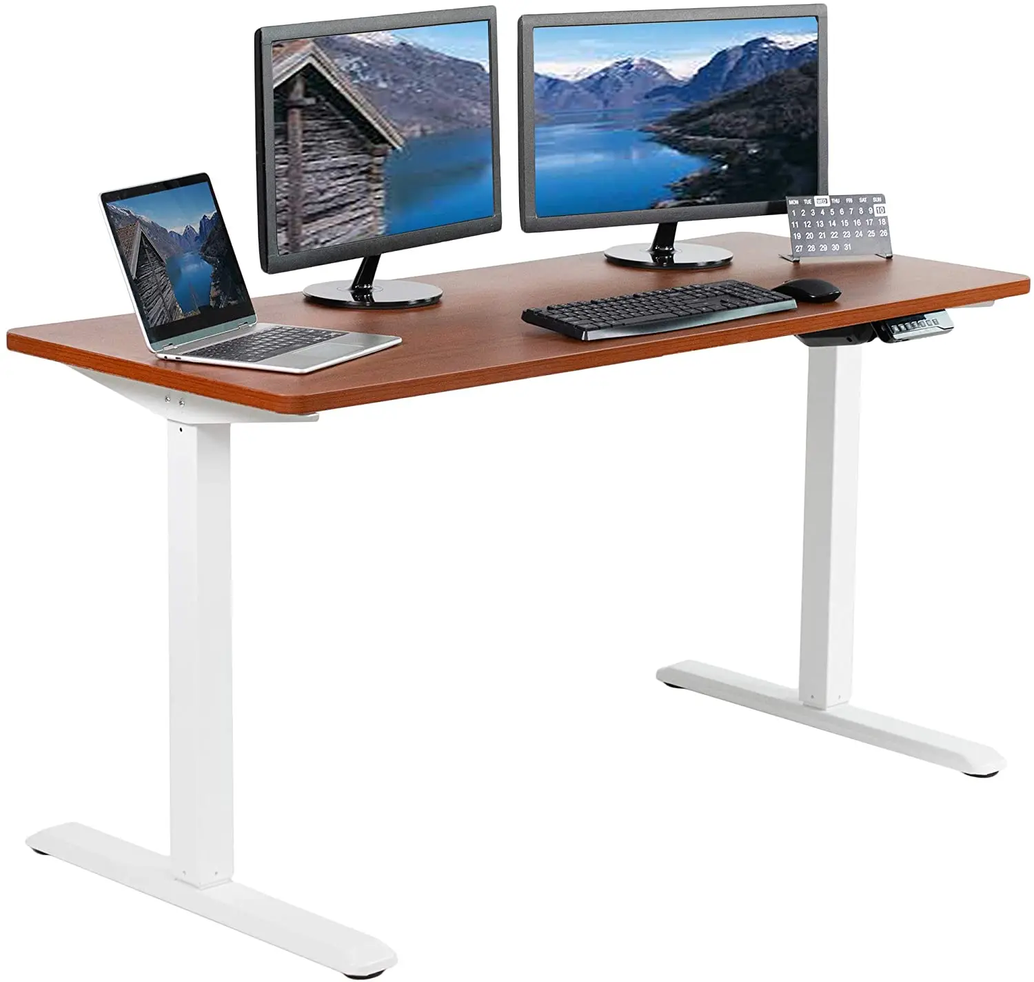 Standing Desk Frame White Black Gray Corner Modern Ergonomic Lift Sit Stand Bamboo Manual Electric Height Adjustable Table Legs