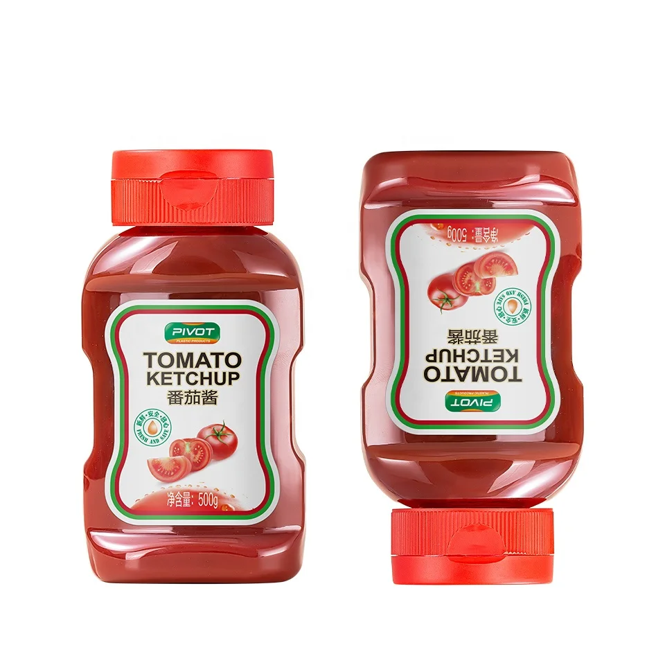 10OZ 12OZ  Empty Woozy Spice Tomato Jam Chili Table  Salad Hot Plastic Sauce Squeeze Bottles With Flip Lid