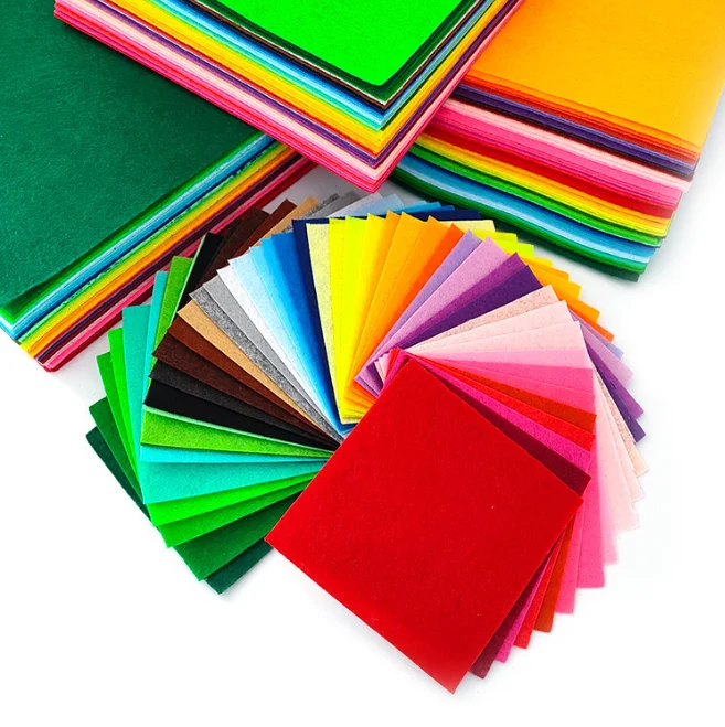 Felt Needle Punched Nonwoven Fabric Roll 100% Polyester Craft Felt Colorful Factories Polyester Felt For Diy Feltro