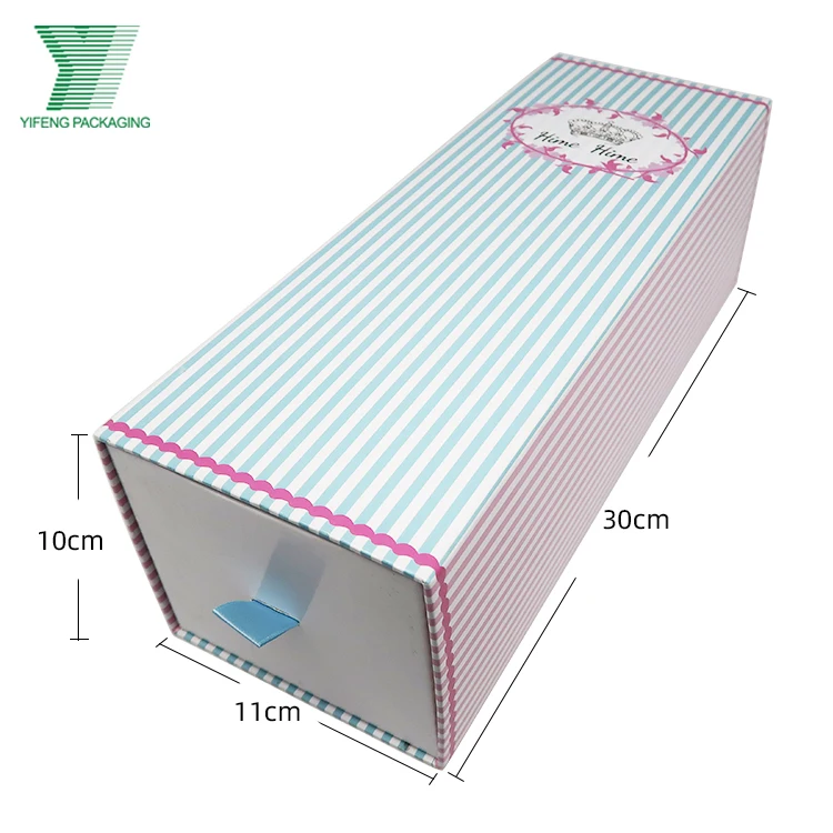 Customized Printing Logo Colorful Pink Toy Packaging Baby Doll Paper Box Drawer Sliding Toy Gift Box