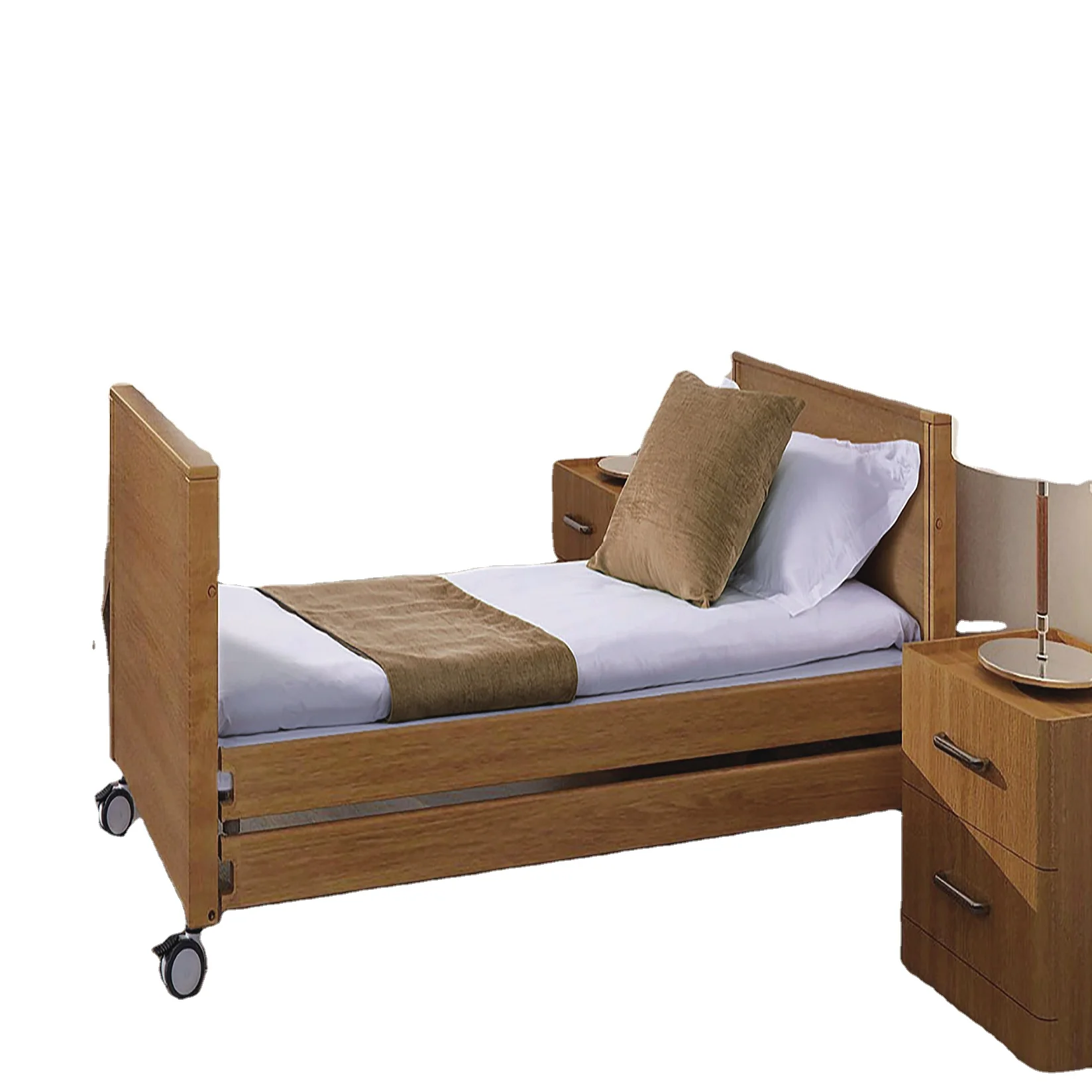 Factory Manufacturer Patient Hospital Medical Beds Hospital Furniture Wooden Homecare Bed