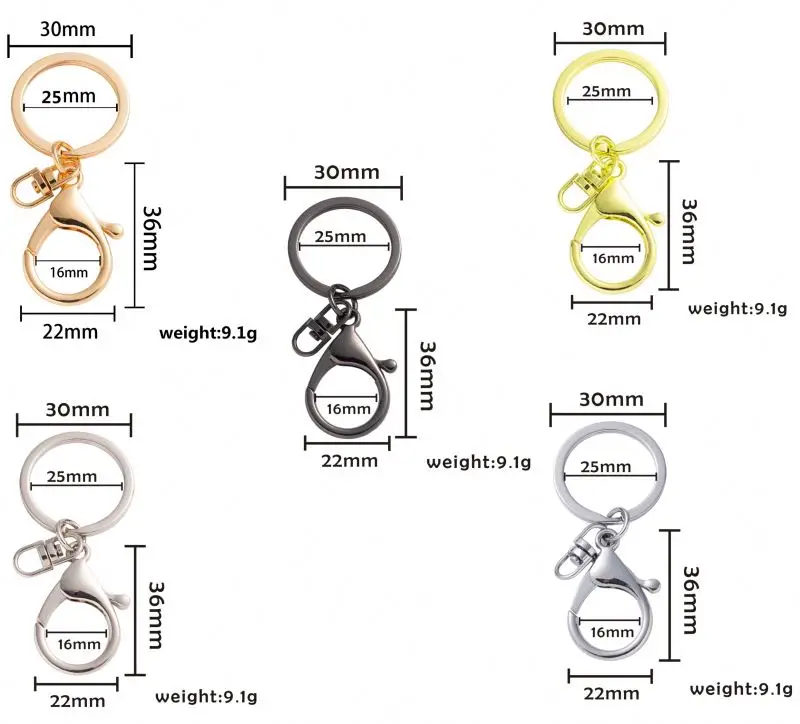 Wholesale Metal Swivel Snap Hardware Accessories Stainless Steel Custom Shape Large Lobster Clasp For Keychain