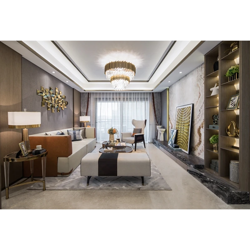 Classical Luxury Solid Wood Villa Bedroom Furniture Design