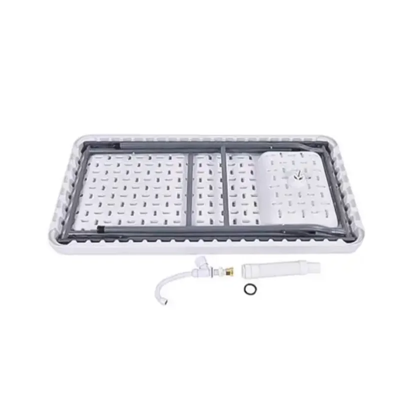 Пластиковый стол для рыбалки складной простой портативный открытый многофункциональный кемпинга с раковиной кран