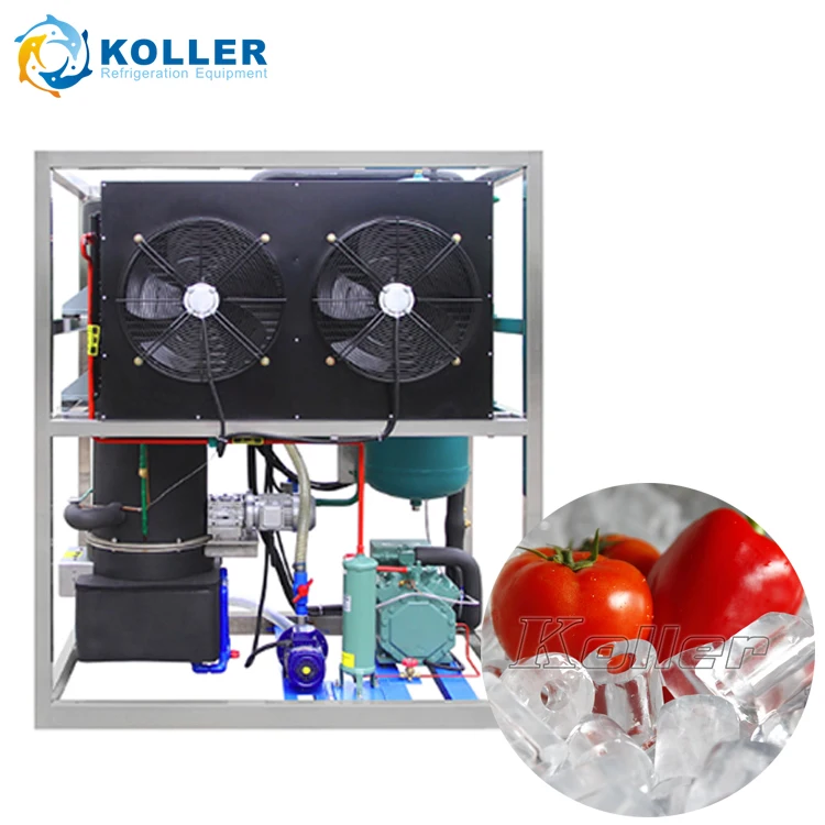 1Ton Solid Tube Ice Machines Saw Cut Model Industrial Ice Maker for bar