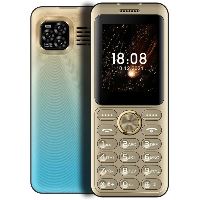 W22 best feature senior phone 2.2inch FM Torch speed dial big Push Button 2G GSM Mobile Phone 3 sim card
