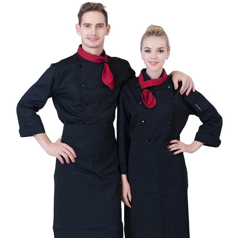 High Quality unisex chef uniform Hotel Kitchen work clothes Short Sleeved Chef Restaurant uniform cooking shirt Jacket+Hat+Apron