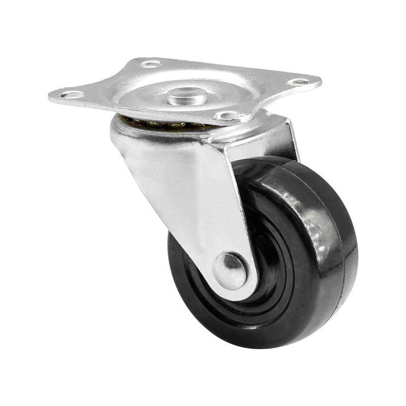 Factory Price 2/3 inch Rubber Caster Wheel Heavy Duty Caster Furniture Universal Wheel  Caster Heavy Duty Castors