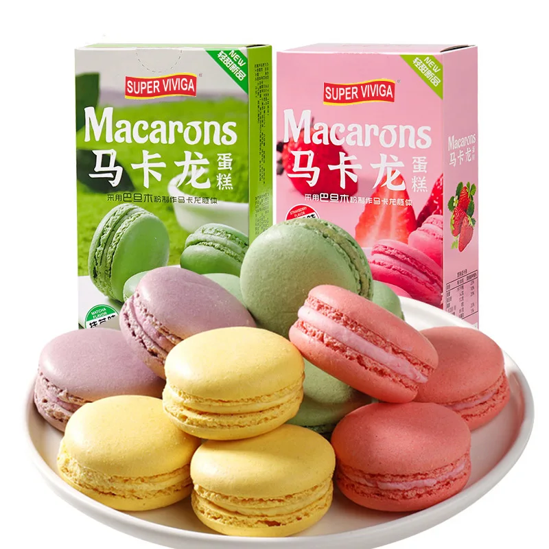 Hot Sale Macaron Sandwich Sweet Jam Biscuit and Cookie Snack