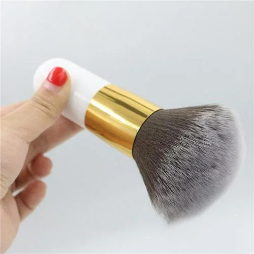 Custom Logo Low MOQ Big Large Powder Makeup Brush Soft Synthetic Hair Beauty Body Foundation Black Makeup Brush