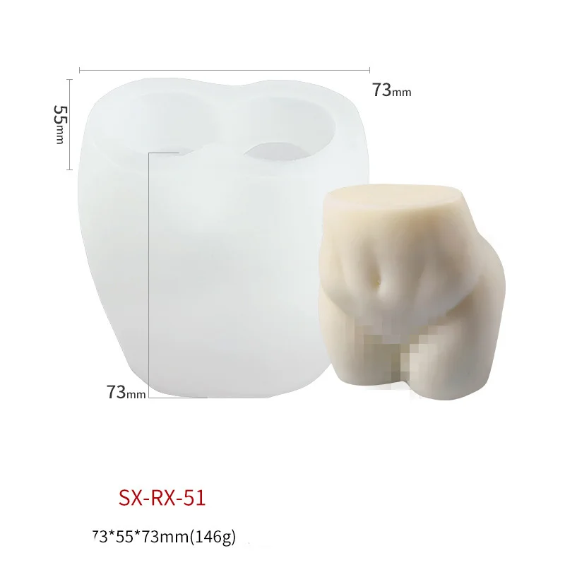3d Body Shape Food Grade Silicone Molds DIY Women Candles Handicraft Jewelry Silicone Candle Mold