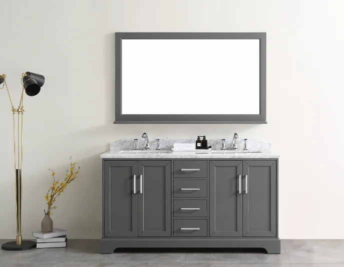  Italian bathroom solid wood vanity fancy vanities cabinet with led