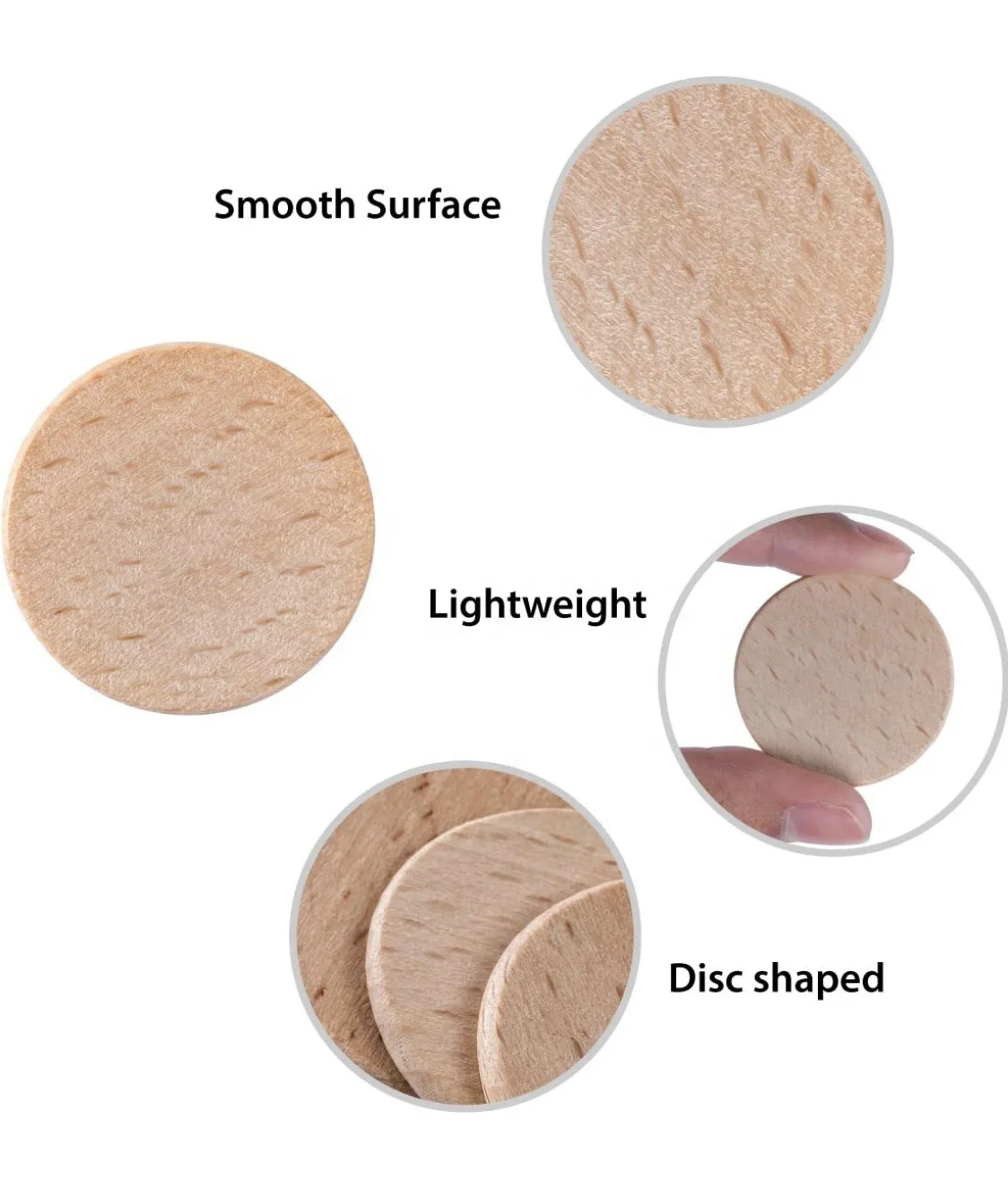 Round wooden cutout circles unfinished wood token beech wooden disc