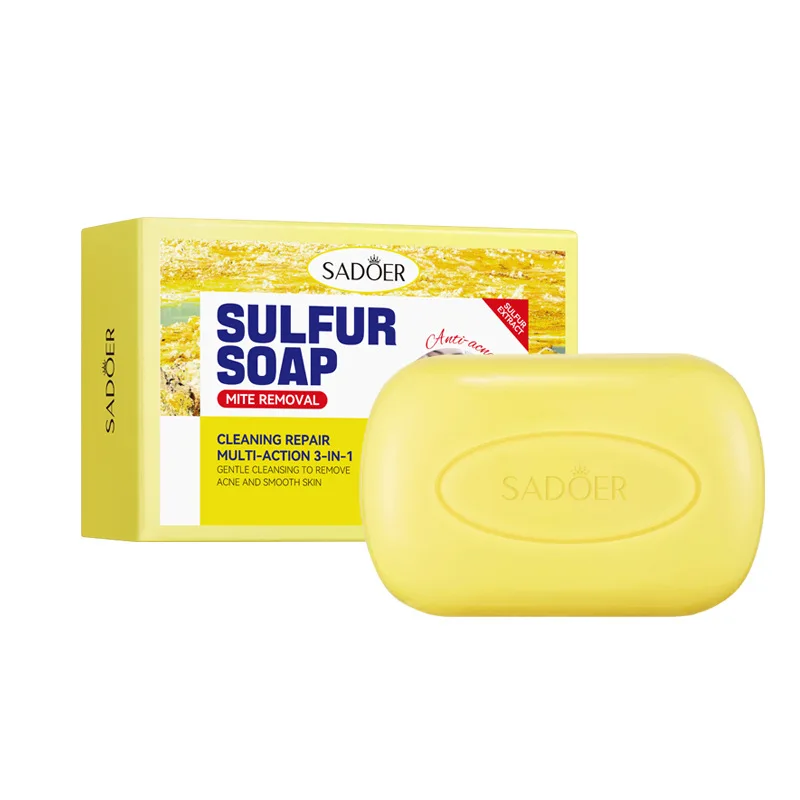 Manufacturer Wholesale Organic Natural Handmade Face Body Bathing Anti Acne Removal Salicylic Acid Exfoliating Sulfur Soap