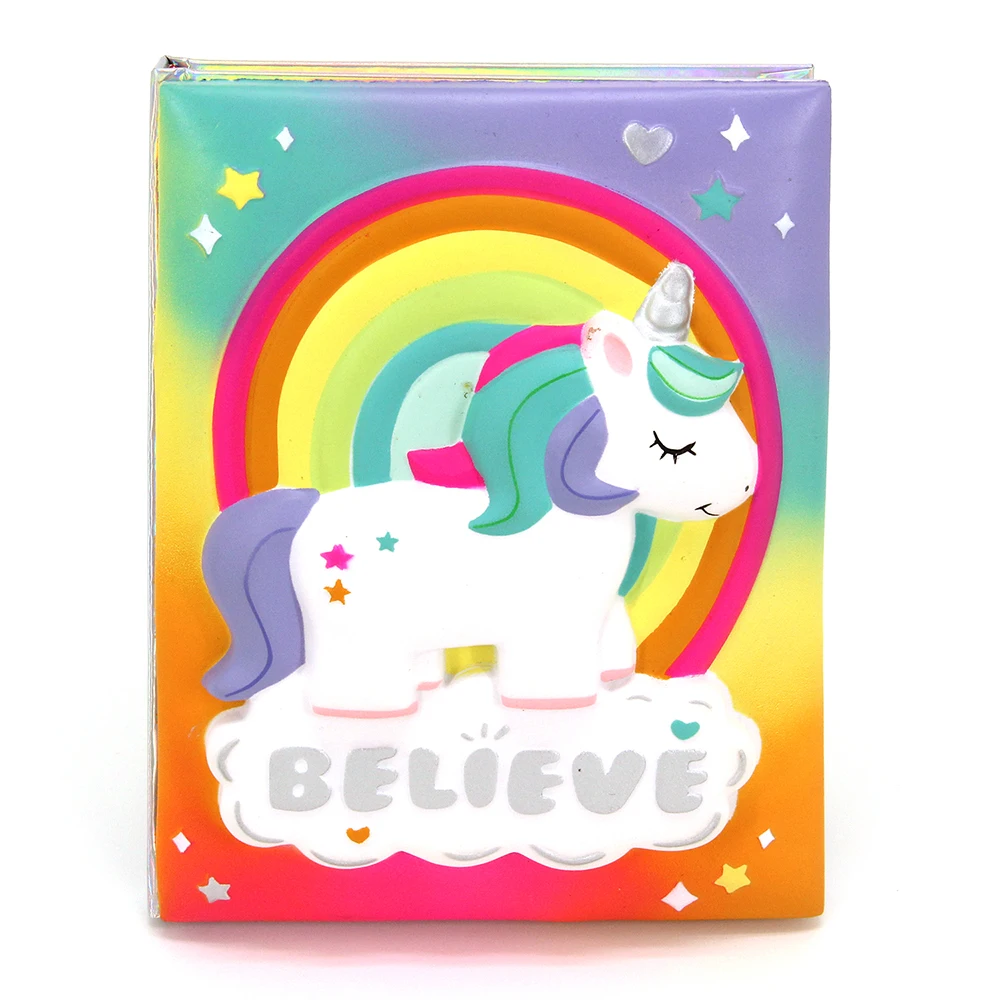 BSCI Factory Audit Stationery Supplies Pastel Rainbow Color Unicorn Journal Dairy Notebook Gift for Children Kids