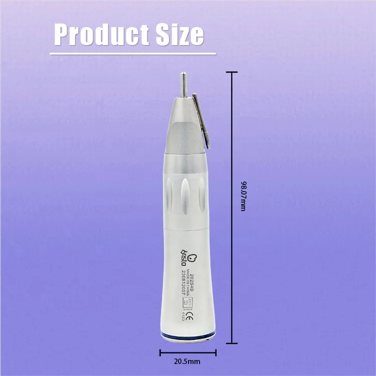 BESTO Dental 1:1 Fiber Optic Straight Handpiece Low Speed Handpiece Contra Angle with Water Tube Dentistry Instrument