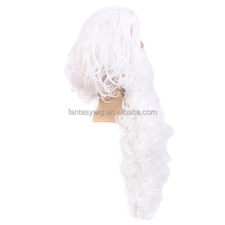 Factory Direct High Quality White Grey Wigs For Santa - Professional Yak Hair Father Christmas Wig