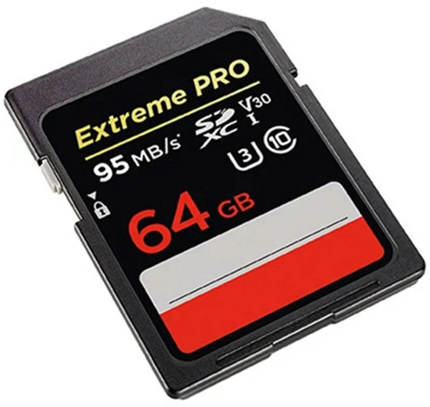 Extreme PRO 64 Гб 95 МБ/с. UHS-I/U3 SDXC карты флэш-памяти C10 V30 в формате 4K UHD циклическая запись