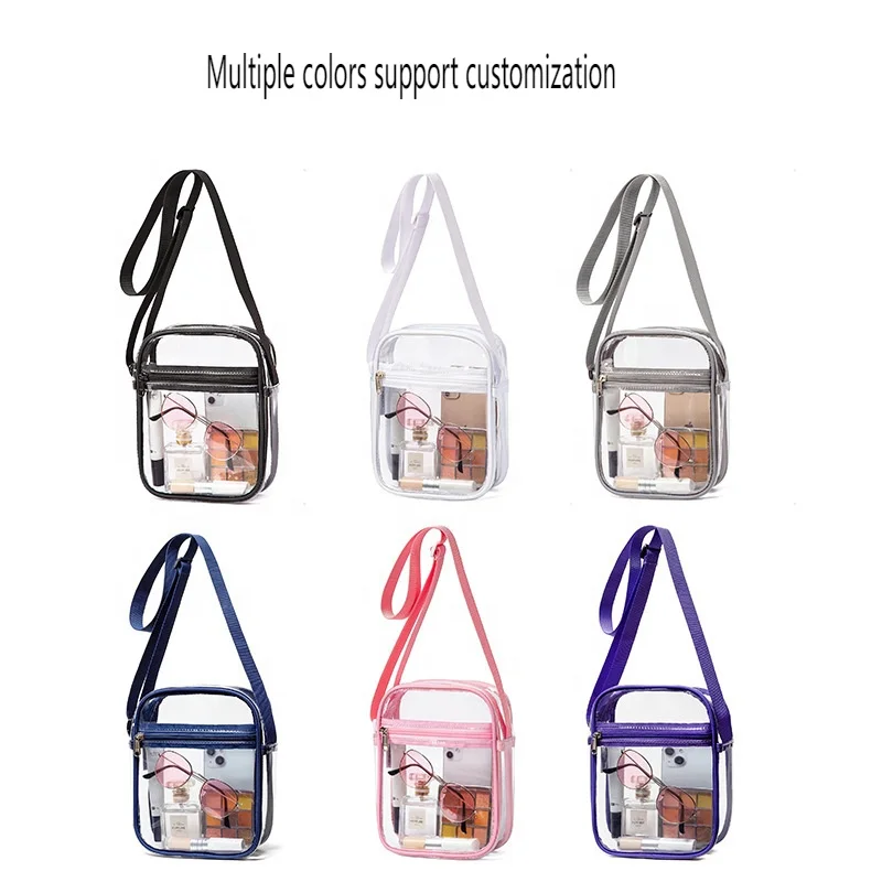 PVC transparent crossbody single shoulder Concert Hall Stadium waterproof storage beach bag